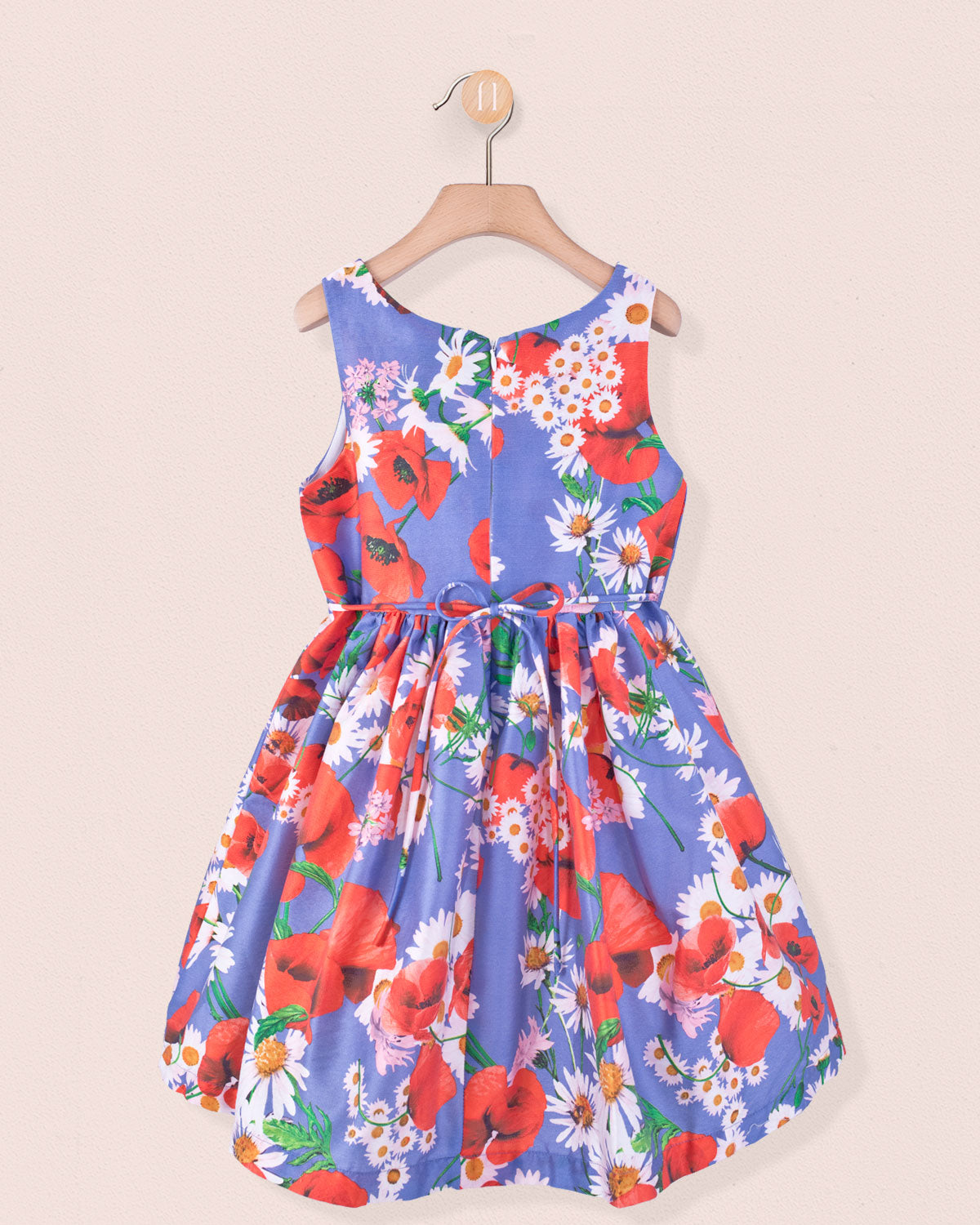Biarritz Italian Blue Poppies Dress